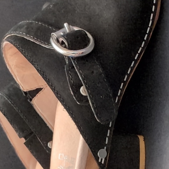 Dansko Woman's Black Marty Milled Nubuck Leather Clogs,Size 38 . - Picture 4 of 13